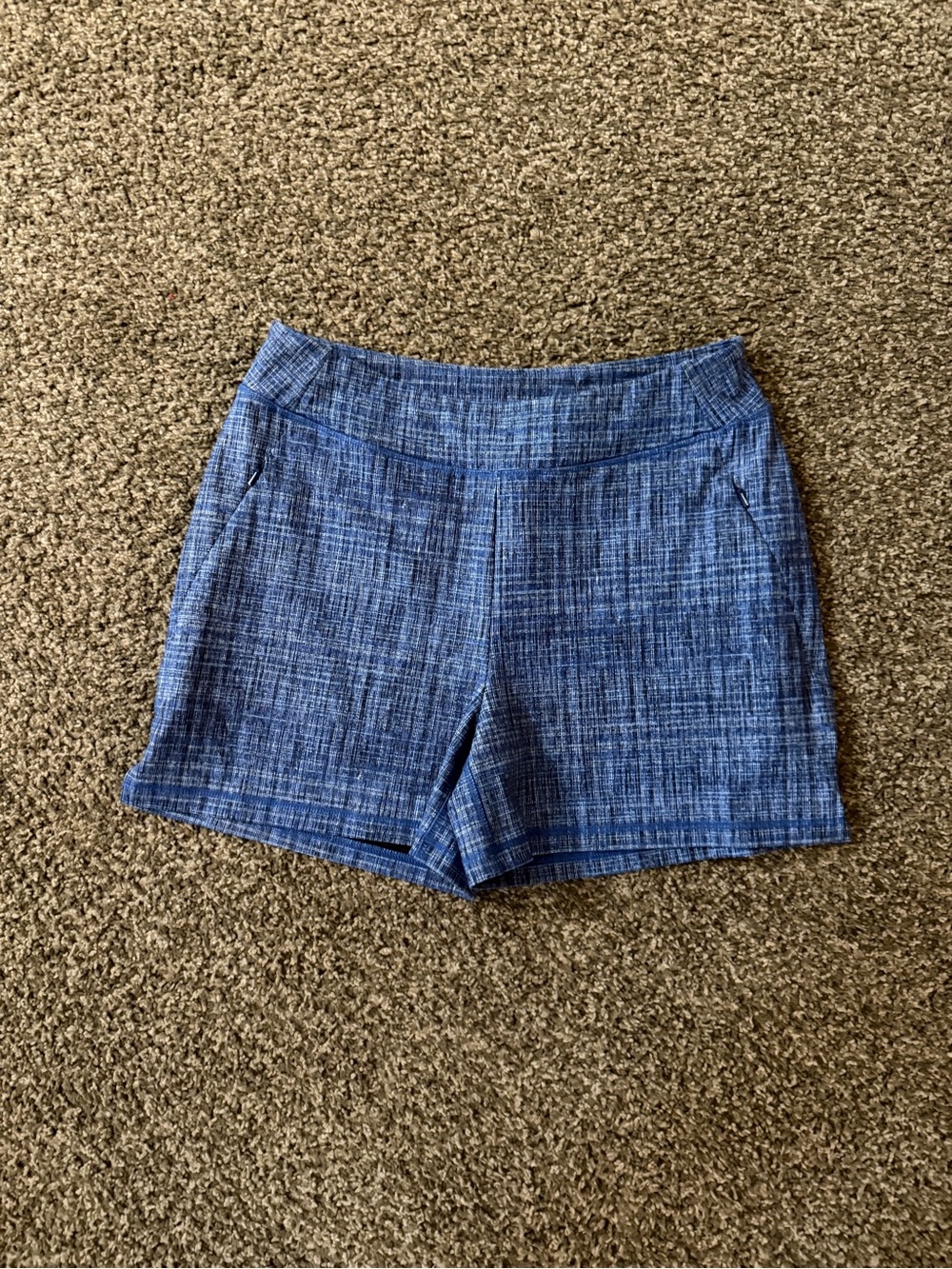 Adventura Blue Women's Stretch Textured Shorts- small